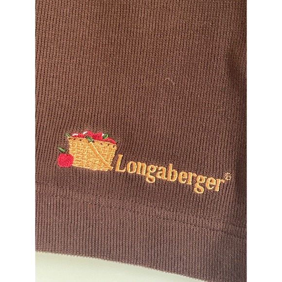 Longaberger Homestead Womens Brown Quarter Zip Long Sleeve Pullover M - Picture 3 of 5